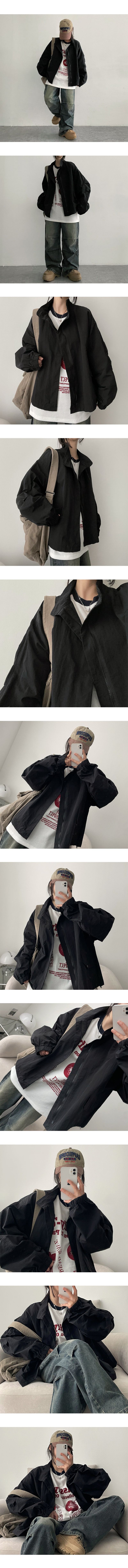 Hacket snap oversized-fit windbreaker