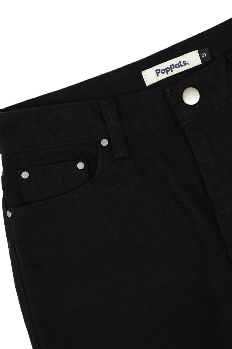 Pintuck Bootcut Pants [Black]