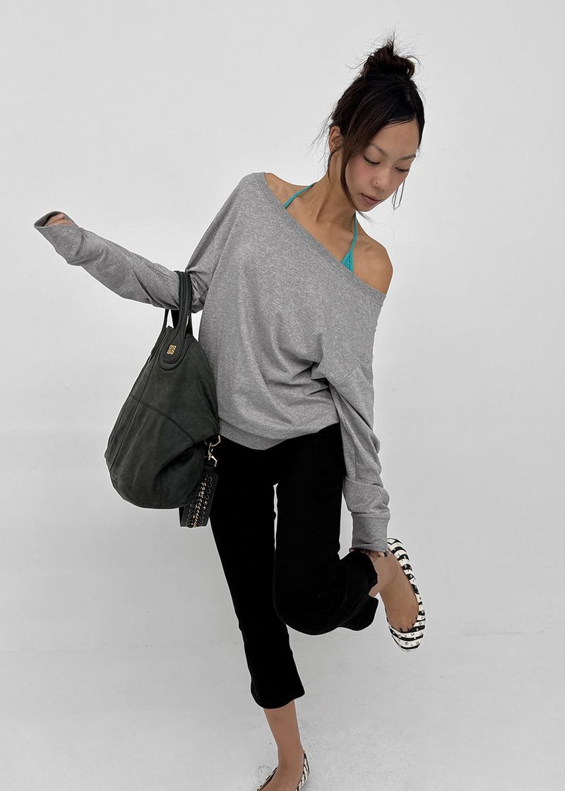 [MADE] Kikoon Boat Neck Oversized Long Sleeve Tee