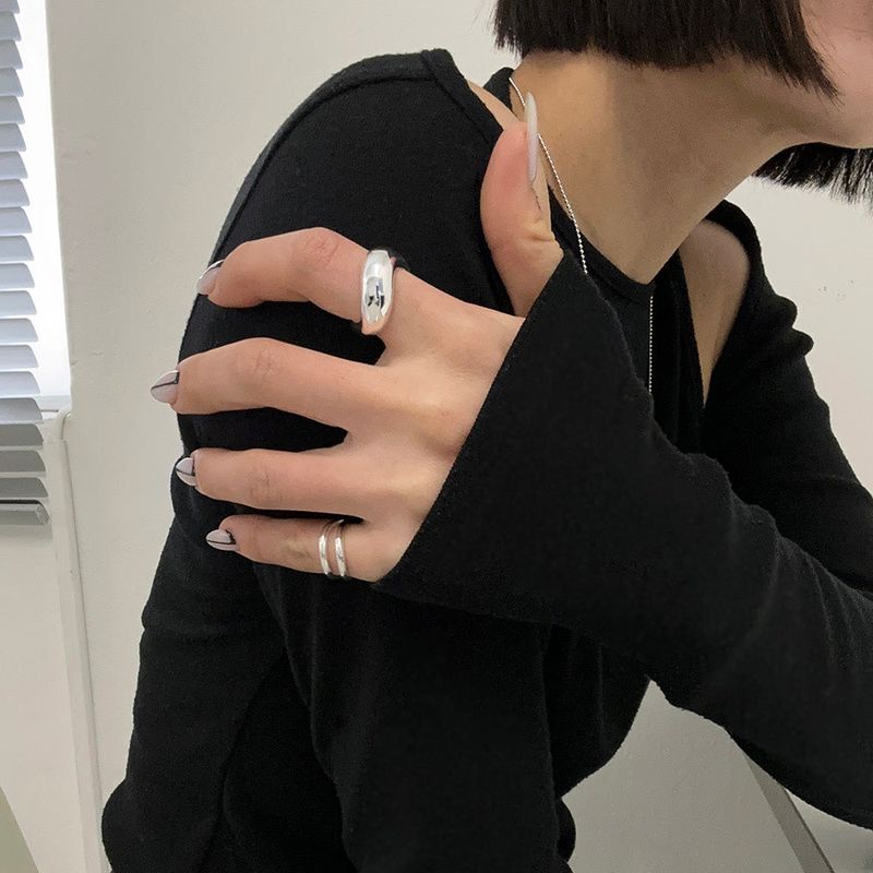 [925silver] Frame thin layer ring