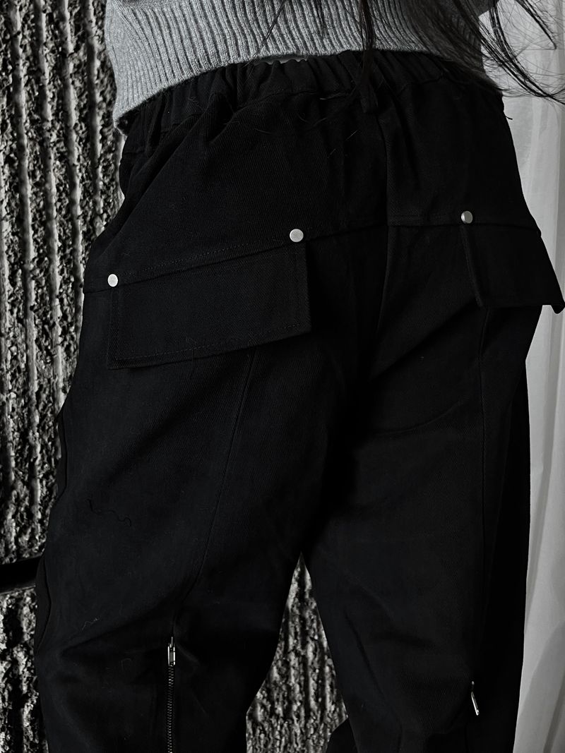 dying cutting zipper pants