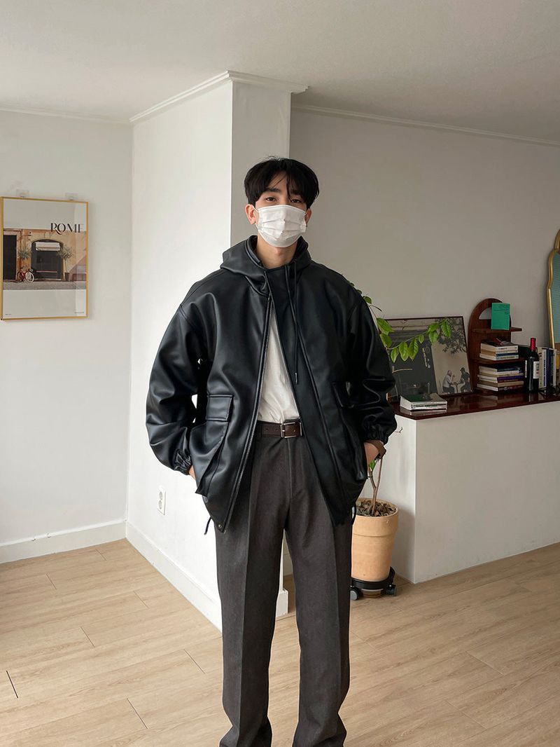 ASCLO(エジュクロ)の「ASCLO Hood Leather Jumper(Jackets/Outerwear)」