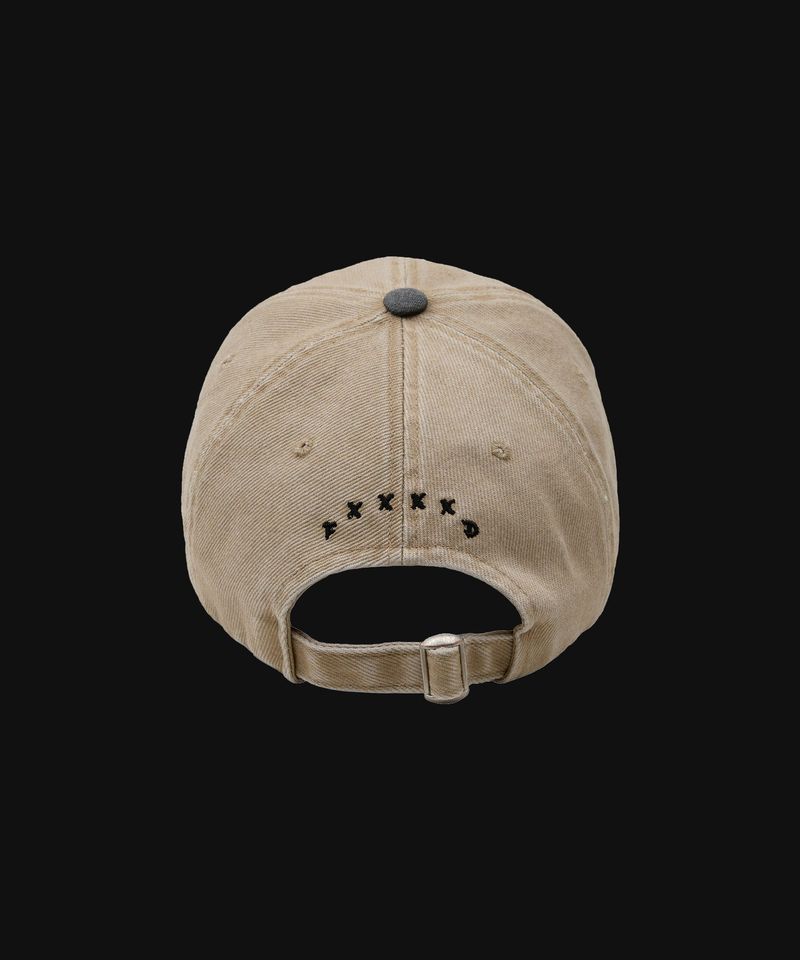 F****D SIGN STRAPBACK WASHED -SAND/CHARCOAL-