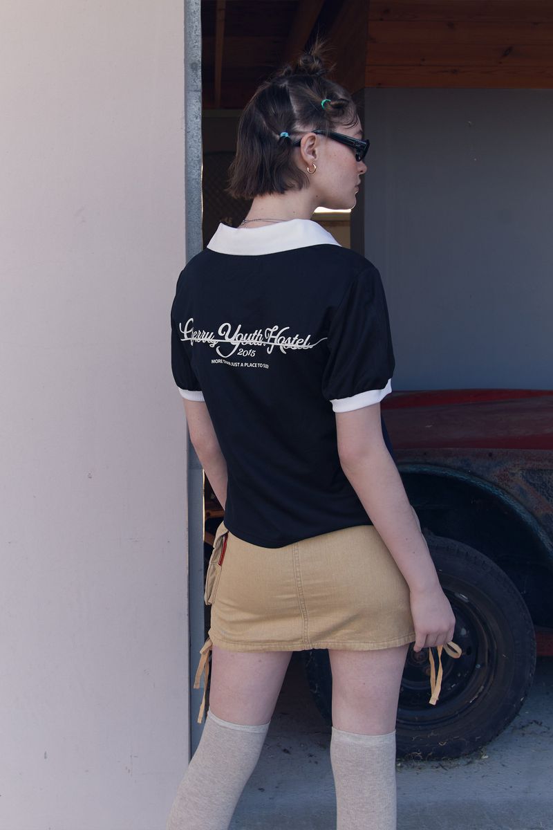 DIVIDE PIQUE T-SHIRT [NAVY]
