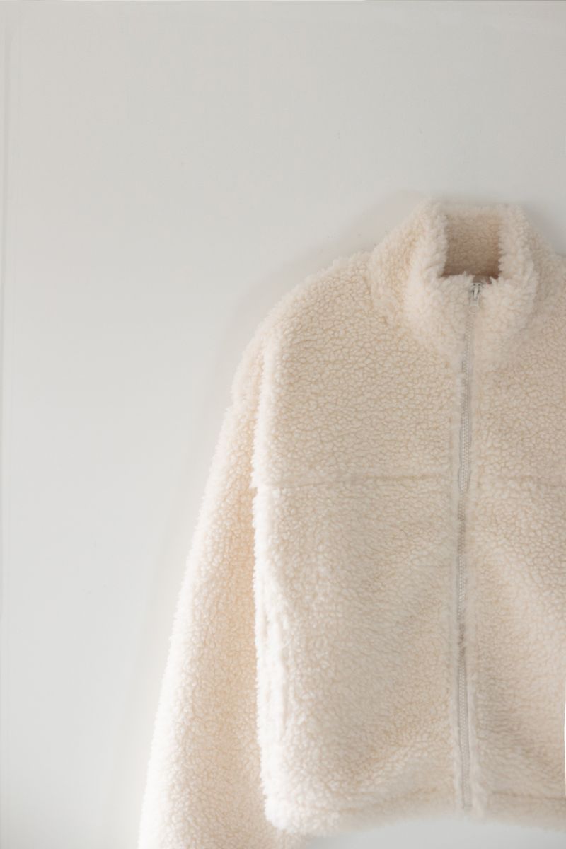 Boucle zip-up (Ivory)