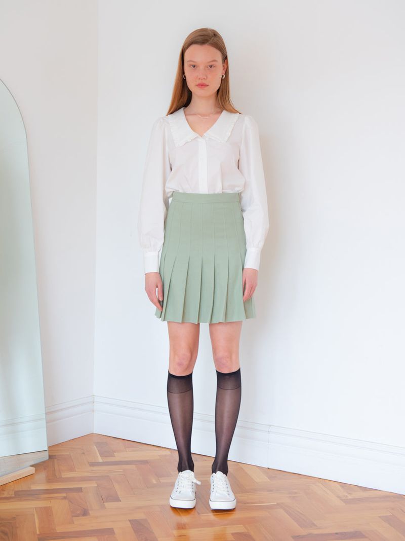 COTTON RUFFLE COLLAR BLOUSE_WHITE