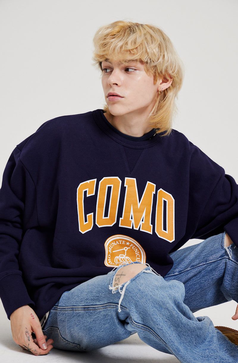 COMO VARSITY SWEATSHIRT [NAVY]