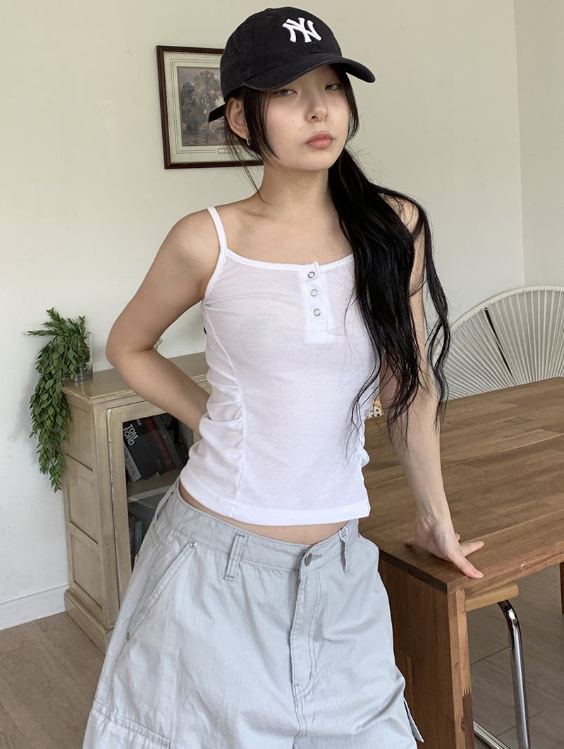JAZZ THE ORDER(ジャズ ザ オーダー)の「SIDE SHIRRING BUTTON SLEEVELESS (3C)(Tops)」