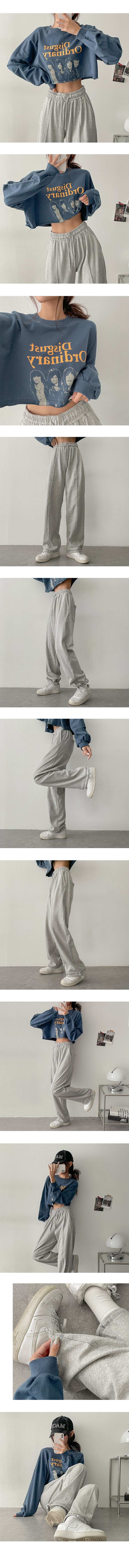 Oddy Cutting Cropped Sweatshirt