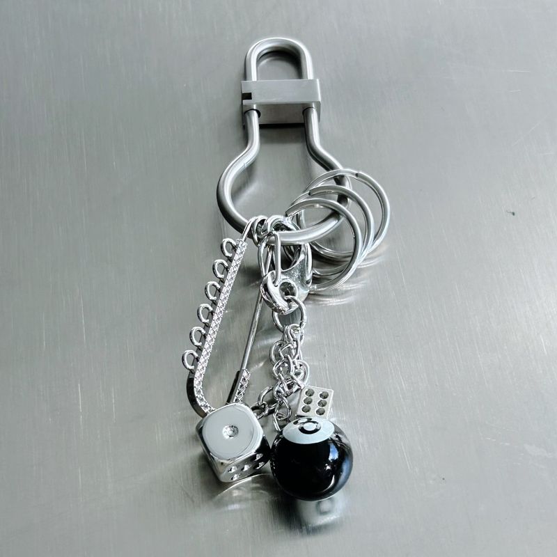 Billiard Dice Chain Keyring