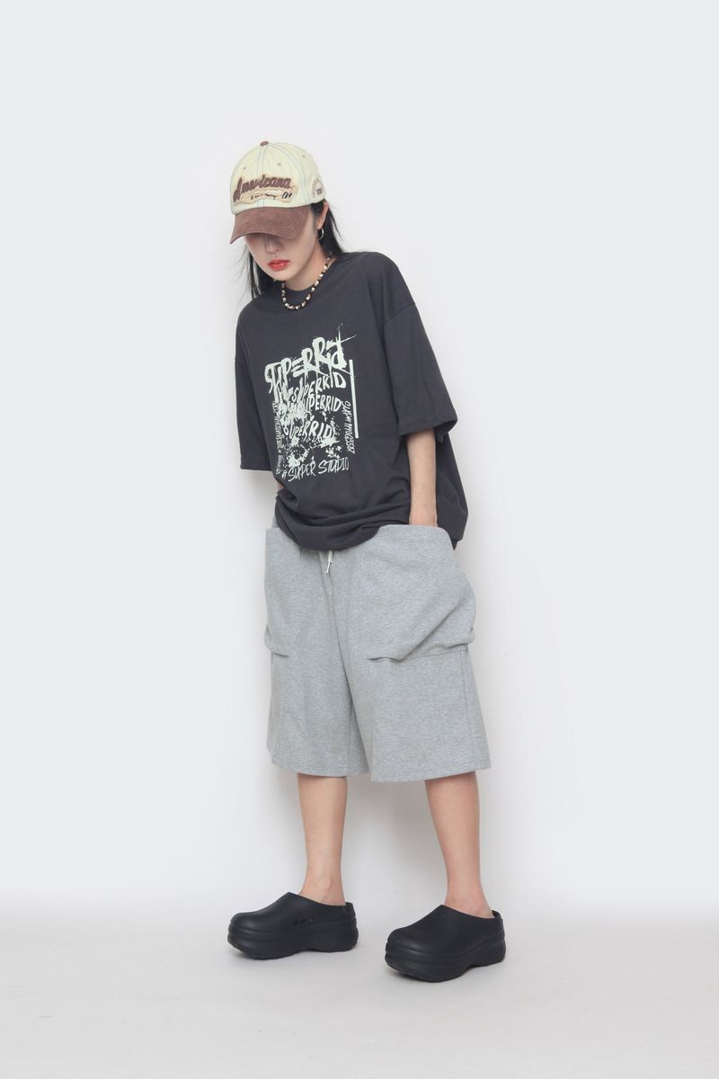 Double-Pocket Balloon Half Pants
