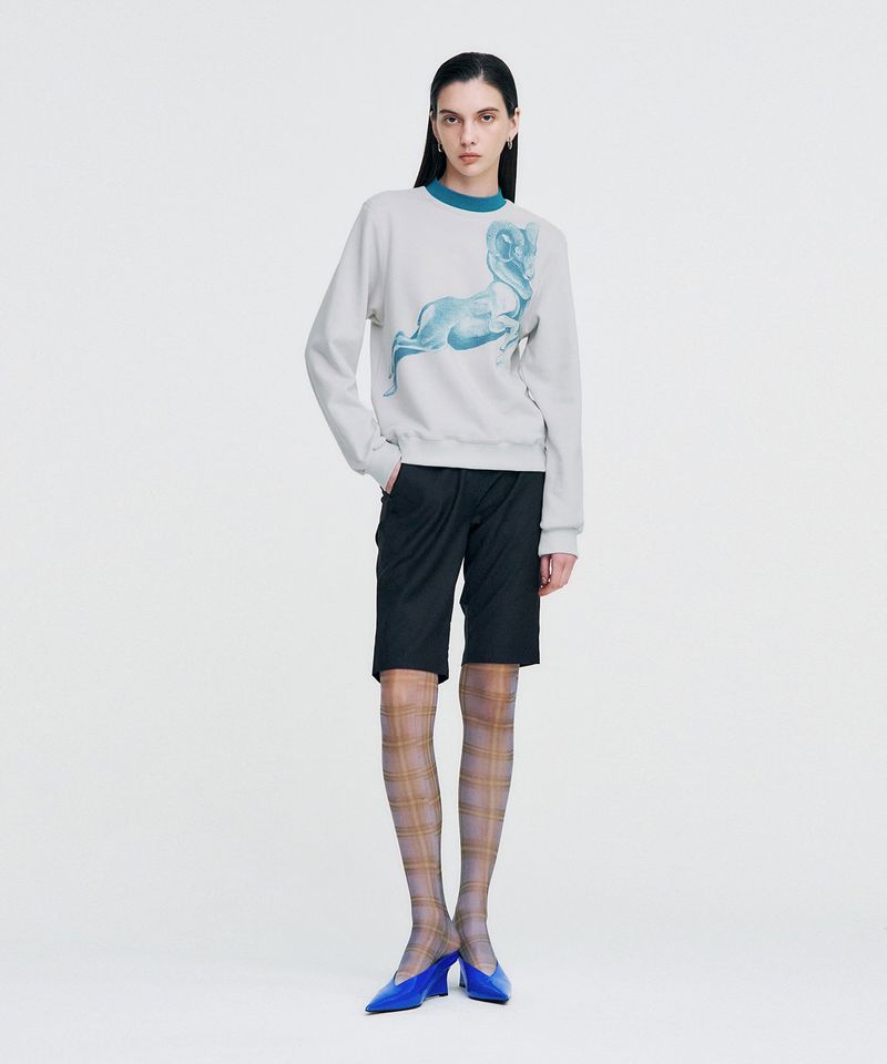 Double Rib Sweatshirt - Dall Sheep _ GREY