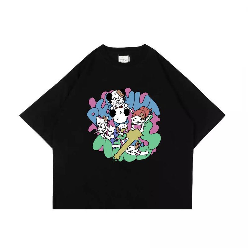 Peanut Stain（ピーナッツ ステイン）の「フェイクナッツ ステインファイティング ブラック ボクシー オーバーサイズ Tシャツ（トップス）」