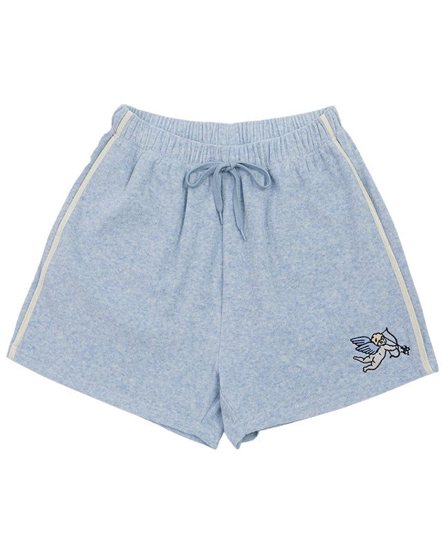 EMBROIDERY TOWEL HALF PANTS