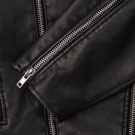 Ale Vintage Washed Crop Rider Jacket