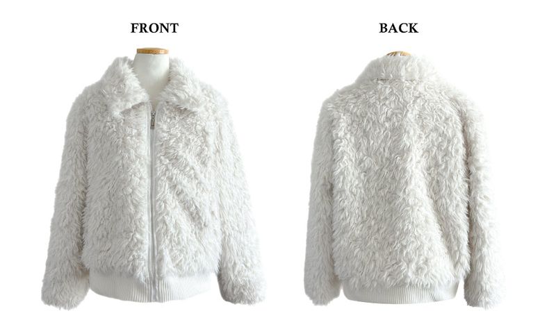 Luv Snowy Collar Fur Zip-Up Jacket