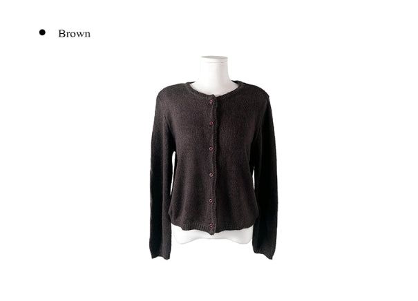 Madi Wool Soft Button Knit Cardigan