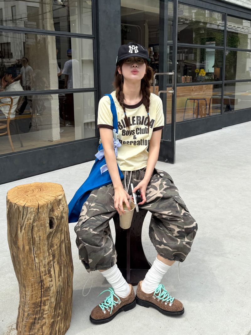 camo bermuda cargo pants