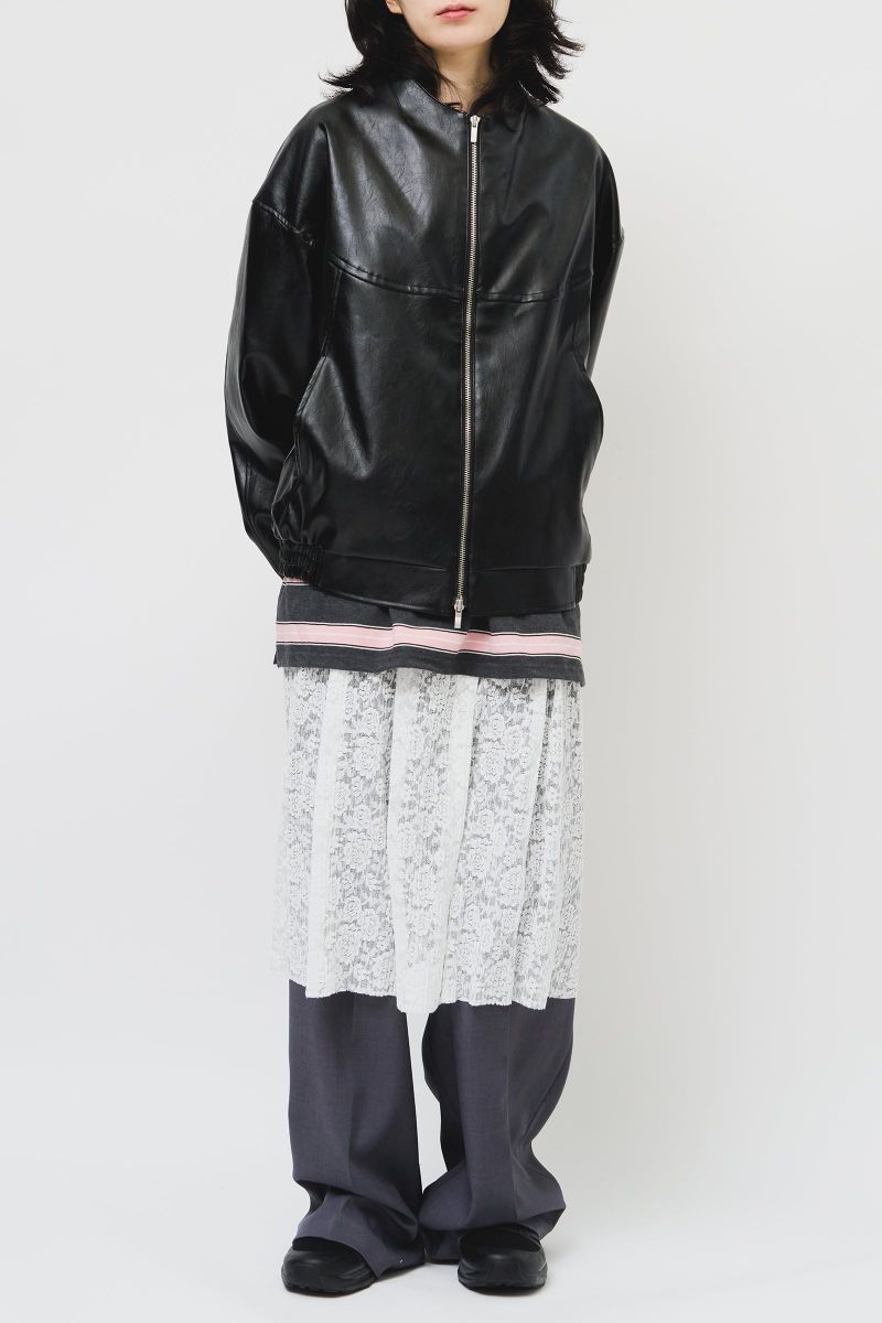 El Collarless Leather Jacket