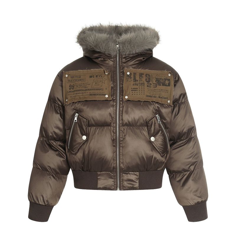 Extreme Patch Volume Hooded Puffer Jacket