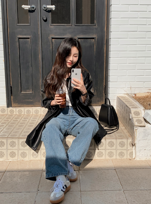 [SHOPPERMADE] Trend Washed Wide Denim Pants