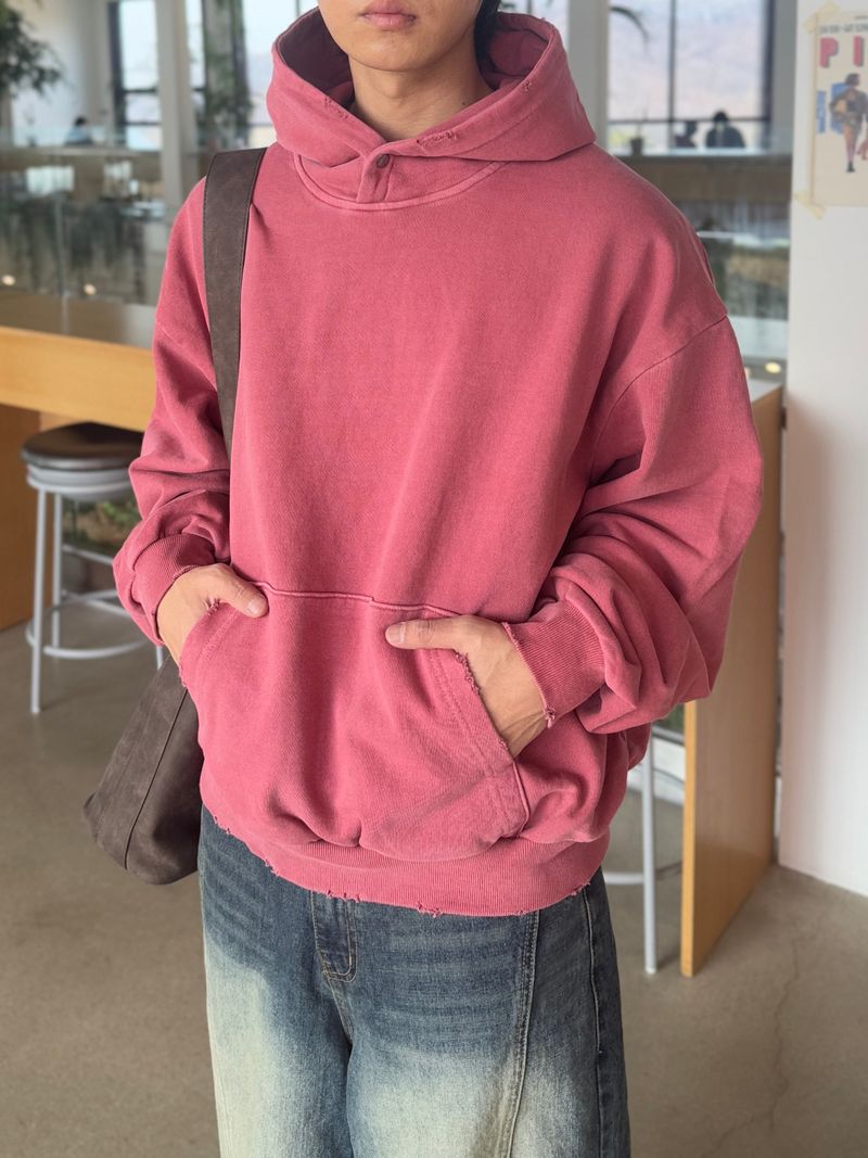 GROOM(グルーム)の「Snap Crack Vintage Hoodie (No.838)(Tops)」