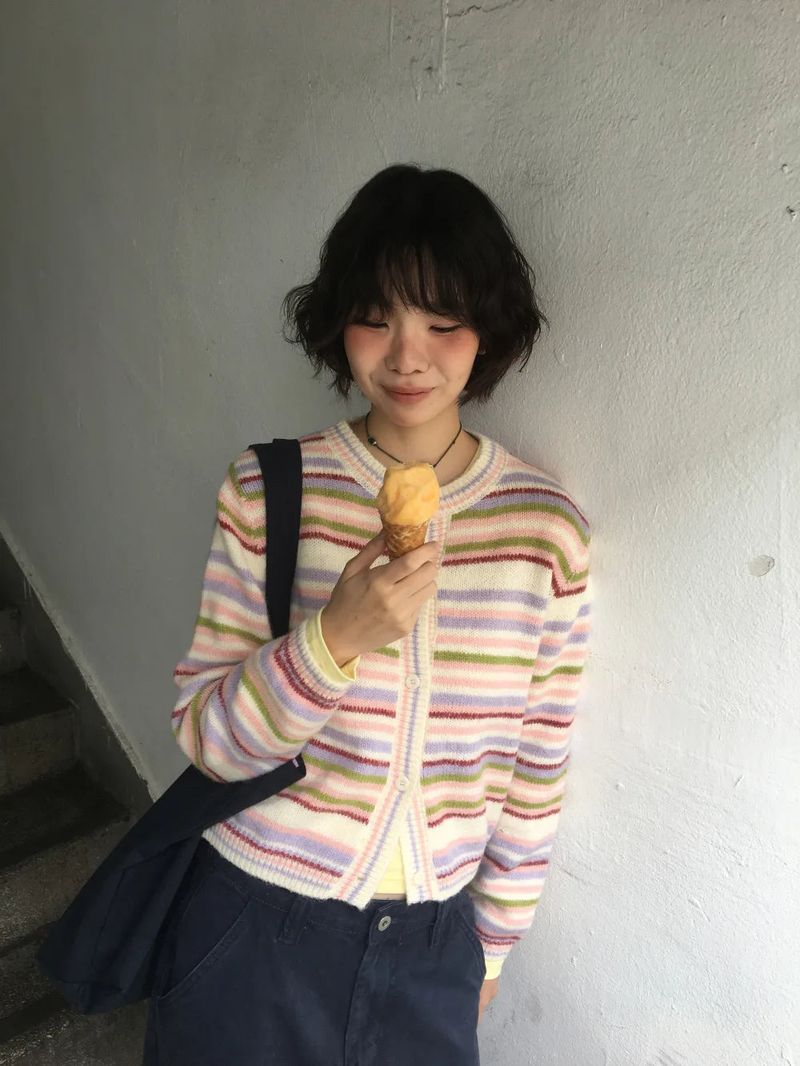 Lollipop Round Cardigan (2color)