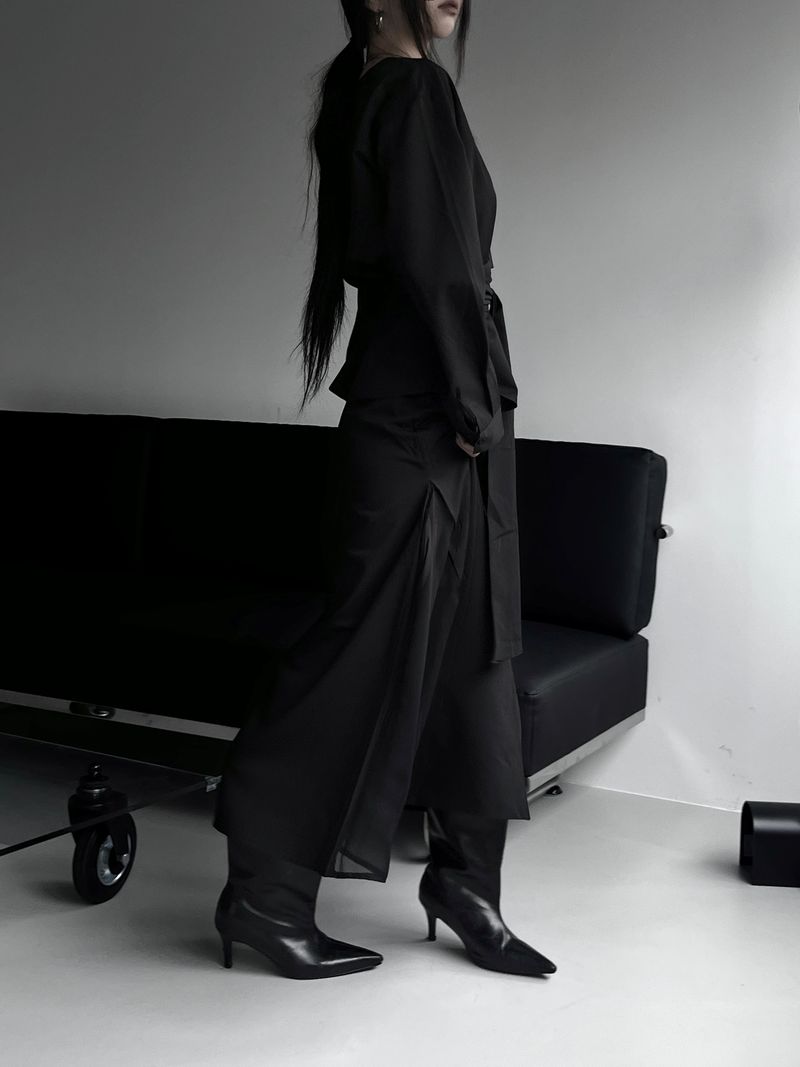URBAN UNIQUE（アーバンユニーク）の「twin sheer belted set-up (4color)（Dresses）」