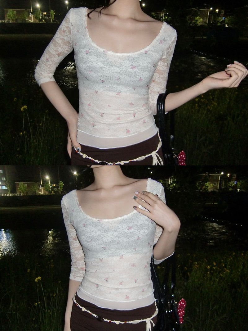 onthenextpage（オンザネクストページ）の「Vintage Rosy Lace T（Tops）」