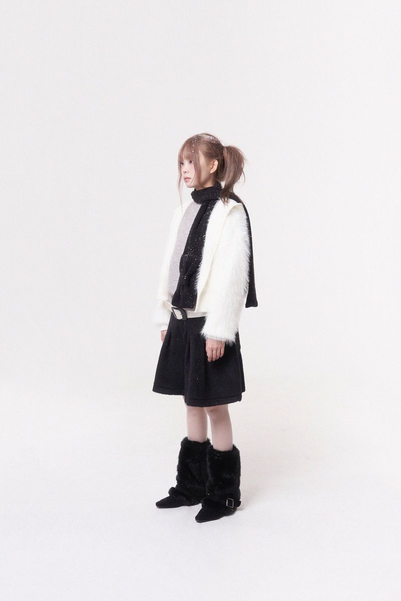 Mini ribbon muffler_black