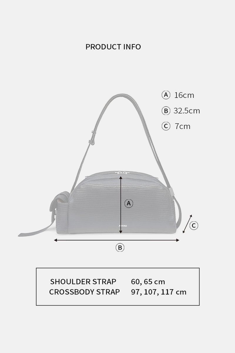 Lizard Shoulder bag_Black
