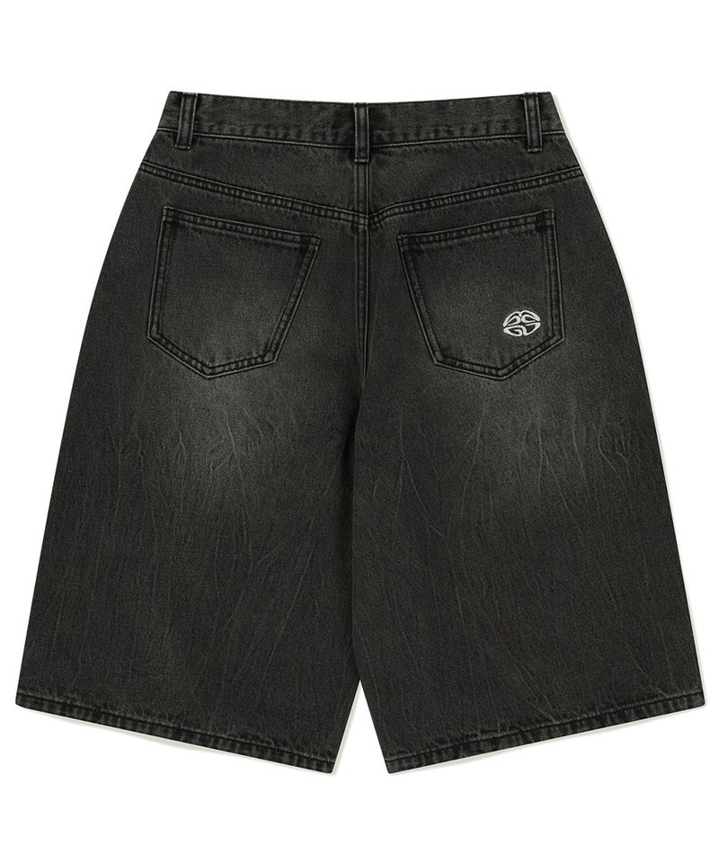 MUD WASHING DENIM SHORT