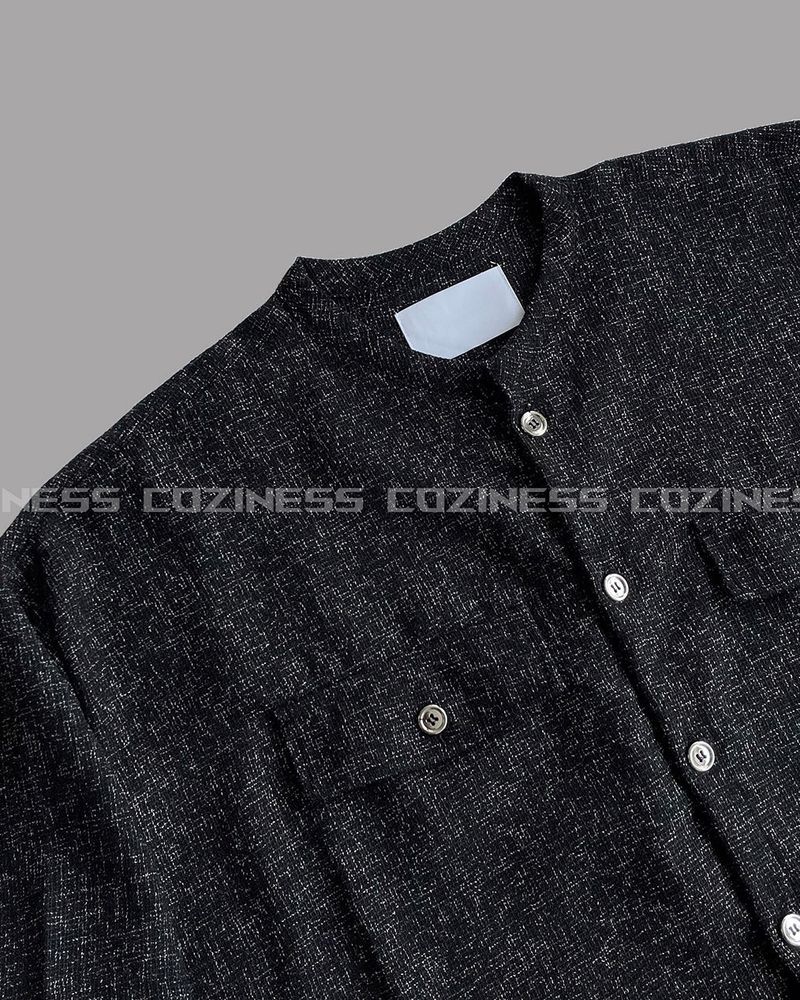 CR Tweed Round Half Shirt (2 colors)