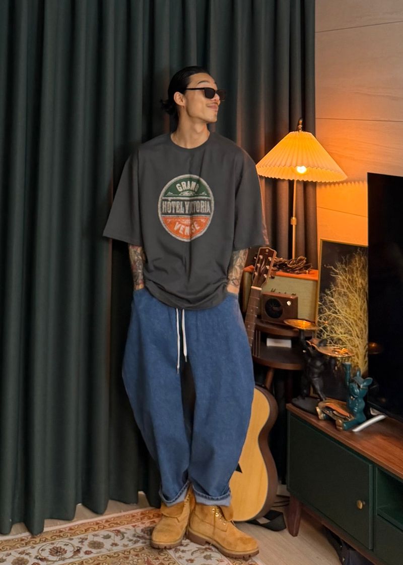 Denim Balloon Baggy Pants 2COLOR
