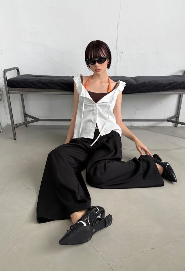 FRILL COLLAR BLOUSE