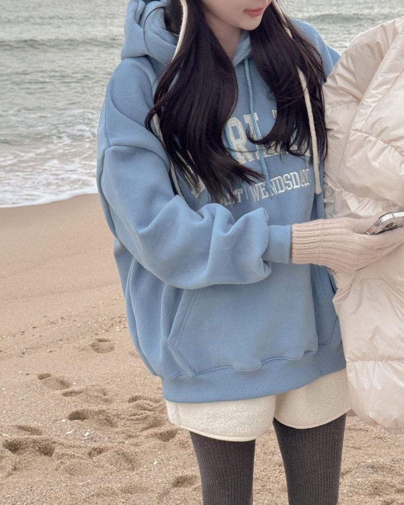Overfit fleece hoodie