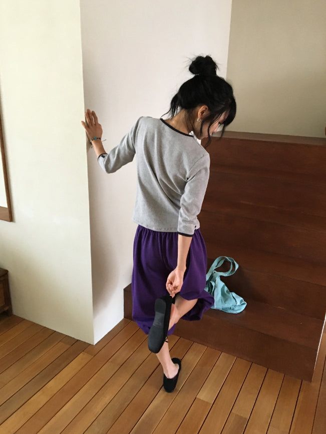 26SS★ [BAONHAUS] Alt Color Banding Wide Jogger Pants
