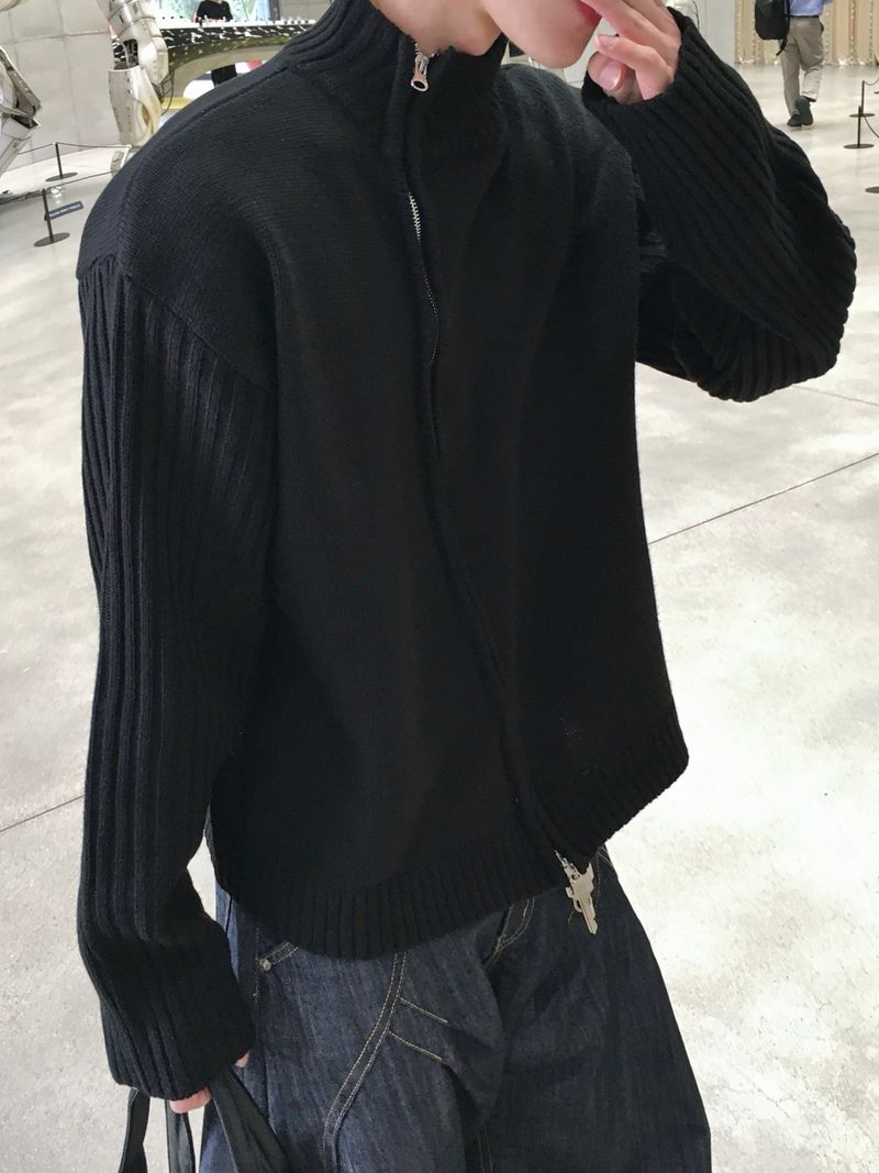 Legacy Diagonal Knit Zip-Up 4C