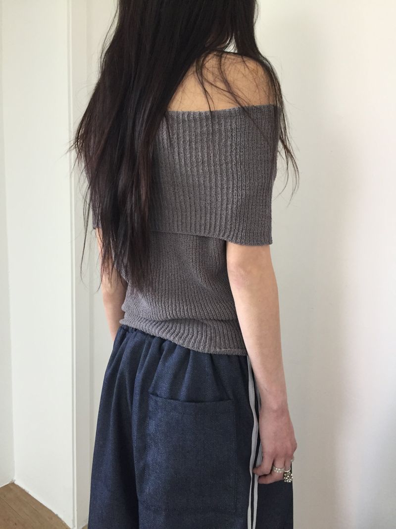 Ella Knit Off Shoulder (4color)