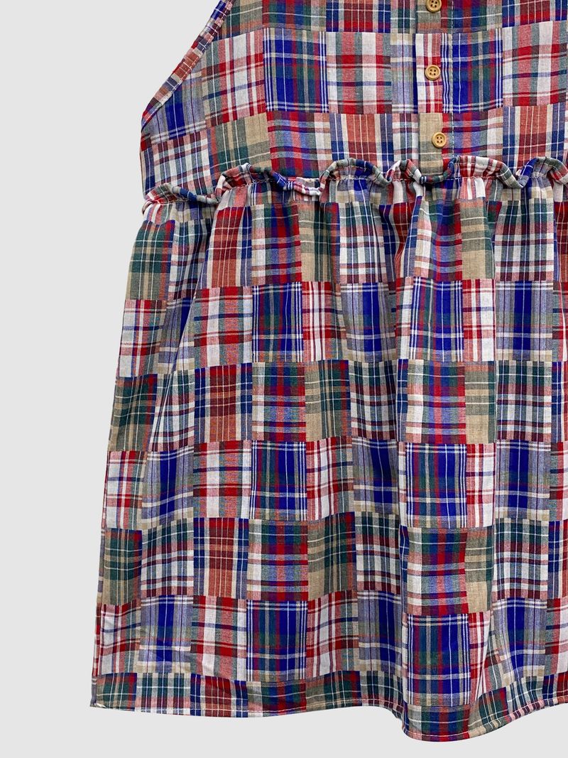 Meadow Check Button Blouse (2c)