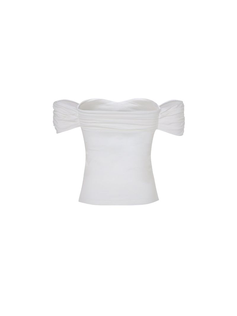 Off shoulder ribbon top (Ivory)