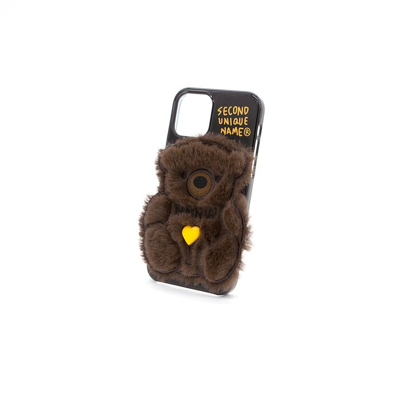 SUN CASE PATCH FUR BEAR DARK BROWN