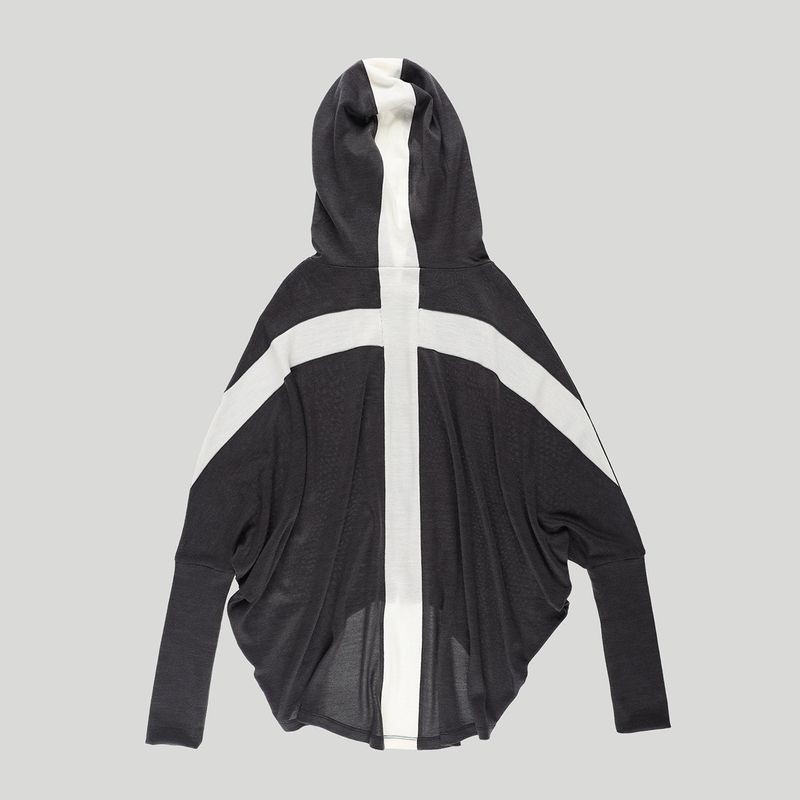 BATWING CROSS KNIT HOODIE