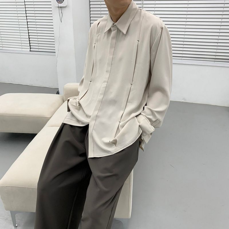 COZINESS（コジネス）の「MN Stitch Pleated Shirt (2 colors)（Tops）」