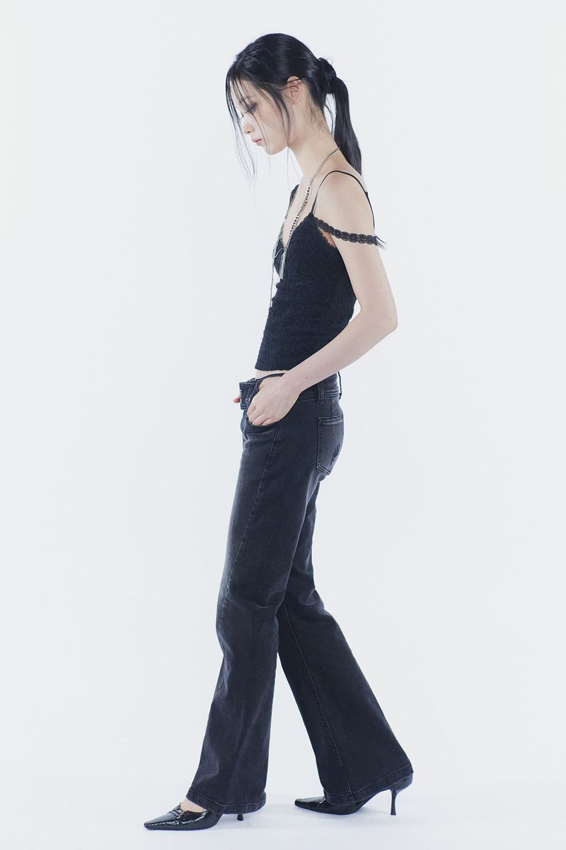 VERA LACE TOP black