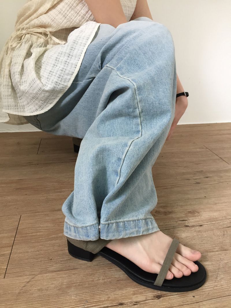 DUGGY（ダギー）の「Linen ankle open sandals（Shoes）」