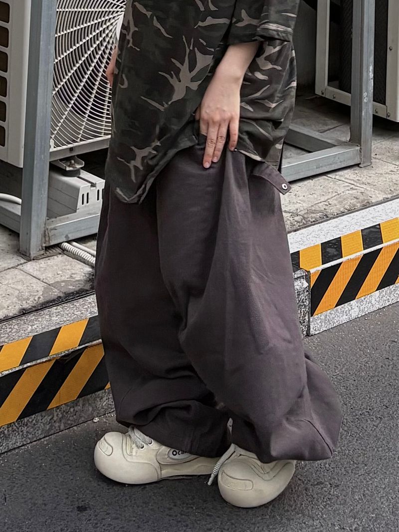 cotton snap balloon pants