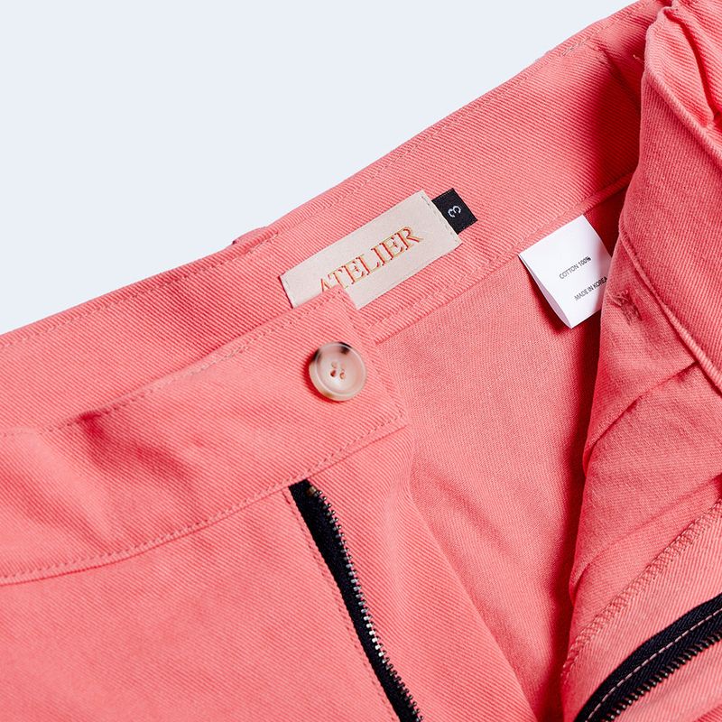DAMP WIDE FIT ONE TUCK PANTS_PINK