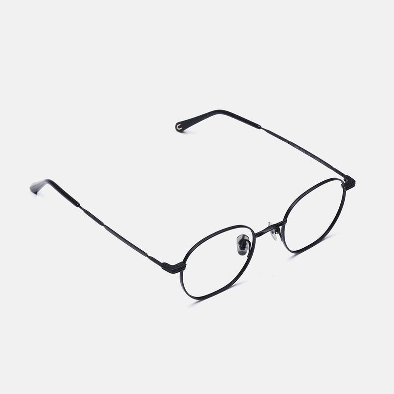 Knouun Round titanium glasses CODE. 101. A Black