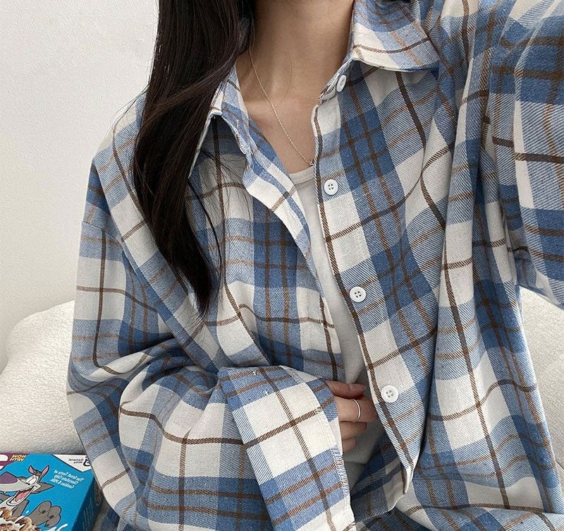 Lue Loose Fit Checkered Shirt